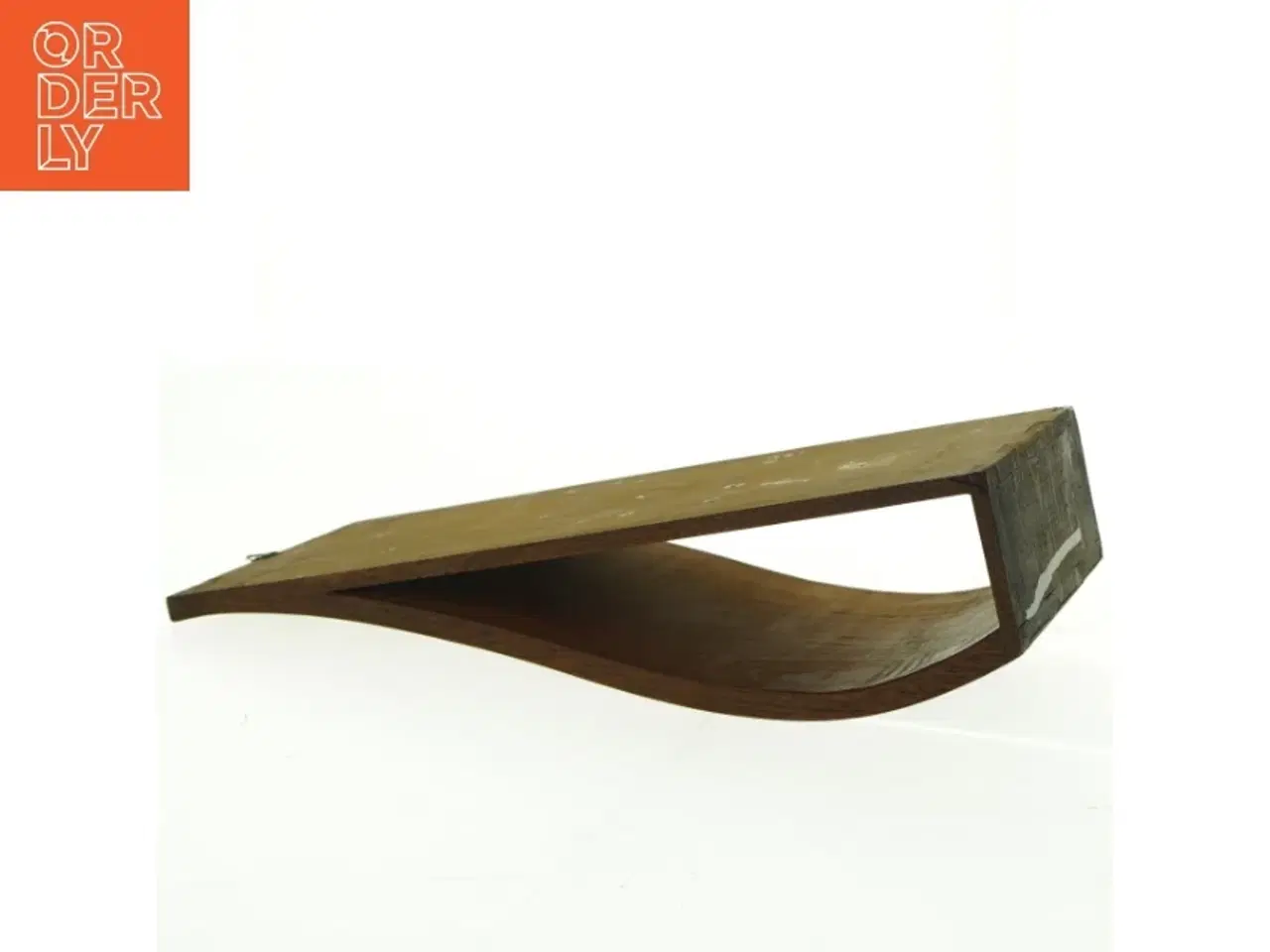 Billede 2 - Træ holder med indlagt blomstermotiv (str. 36,5 x 14 cm)