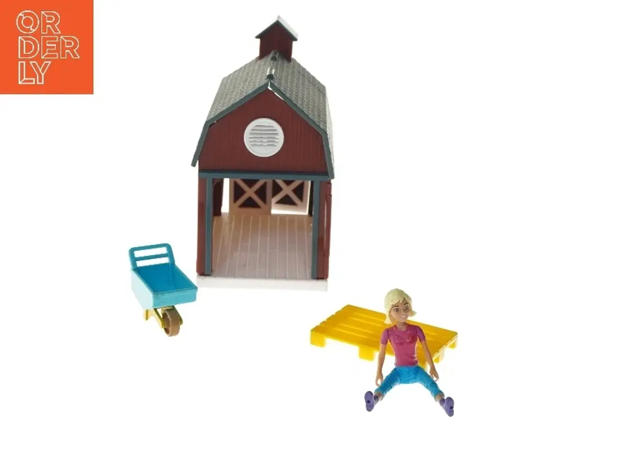 Billede 3 - Lege sæt med stald og figurer (str. 17x11 cm)