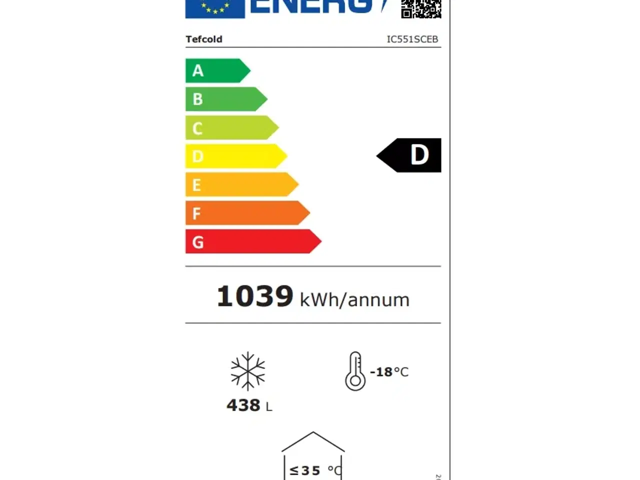 Billede 6 - Tefcold IC551SCEB Isfryser 481 Liter