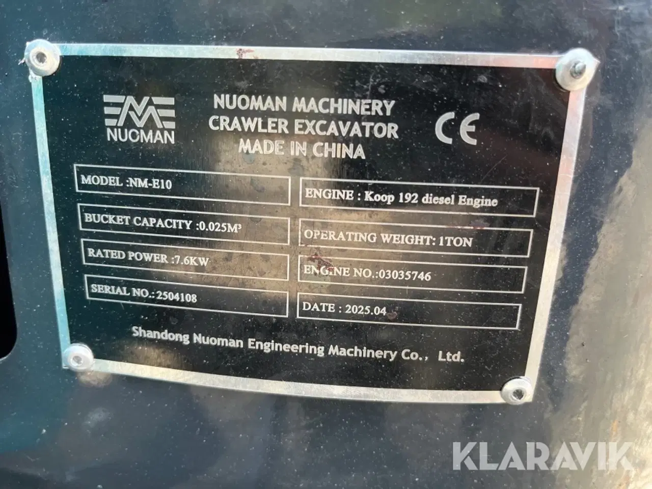 Billede 6 - Gravemaskine Nuoman NM-E10