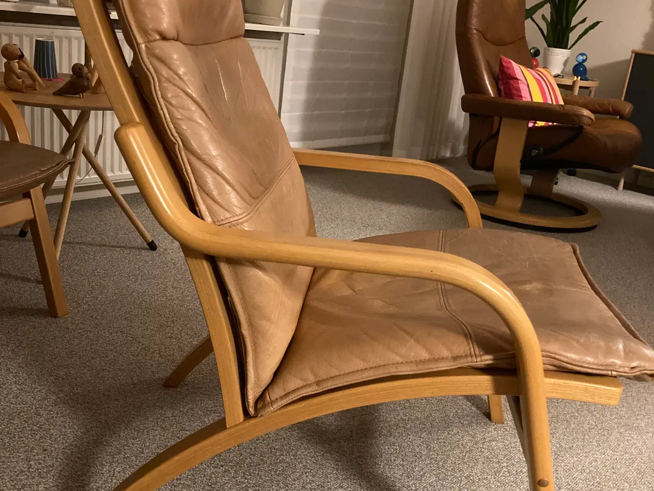 Billede 3 - 2 Stoubylænestole læder