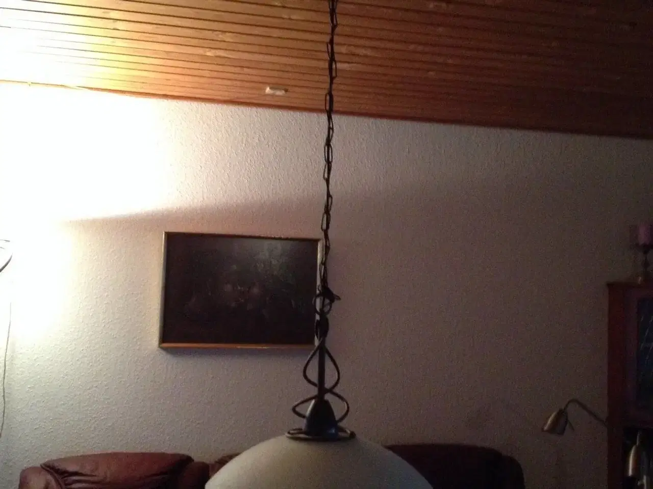 Billede 3 - Lampe med Italiensk glas diam 40 cm 