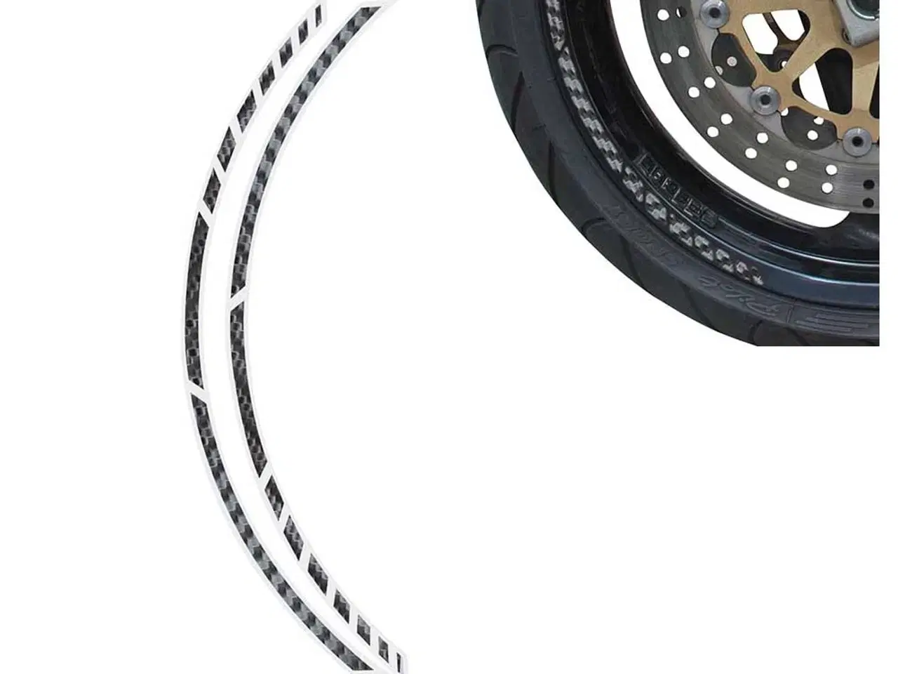 Billede 1 - Fælgbånd til MC carbon structured