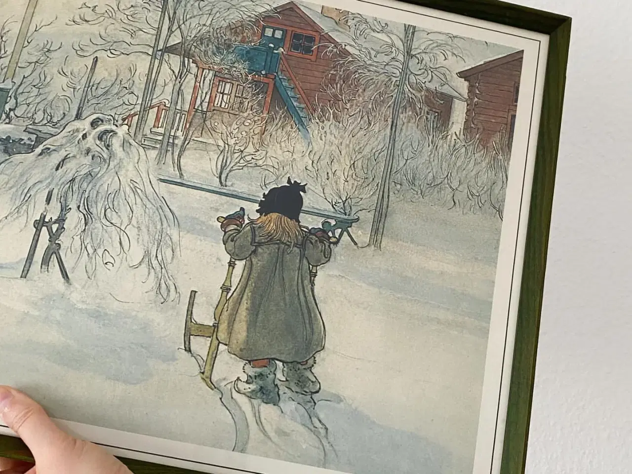 Billede 2 - Carl Larsson (1853-1919), grøn, bejdset ramme