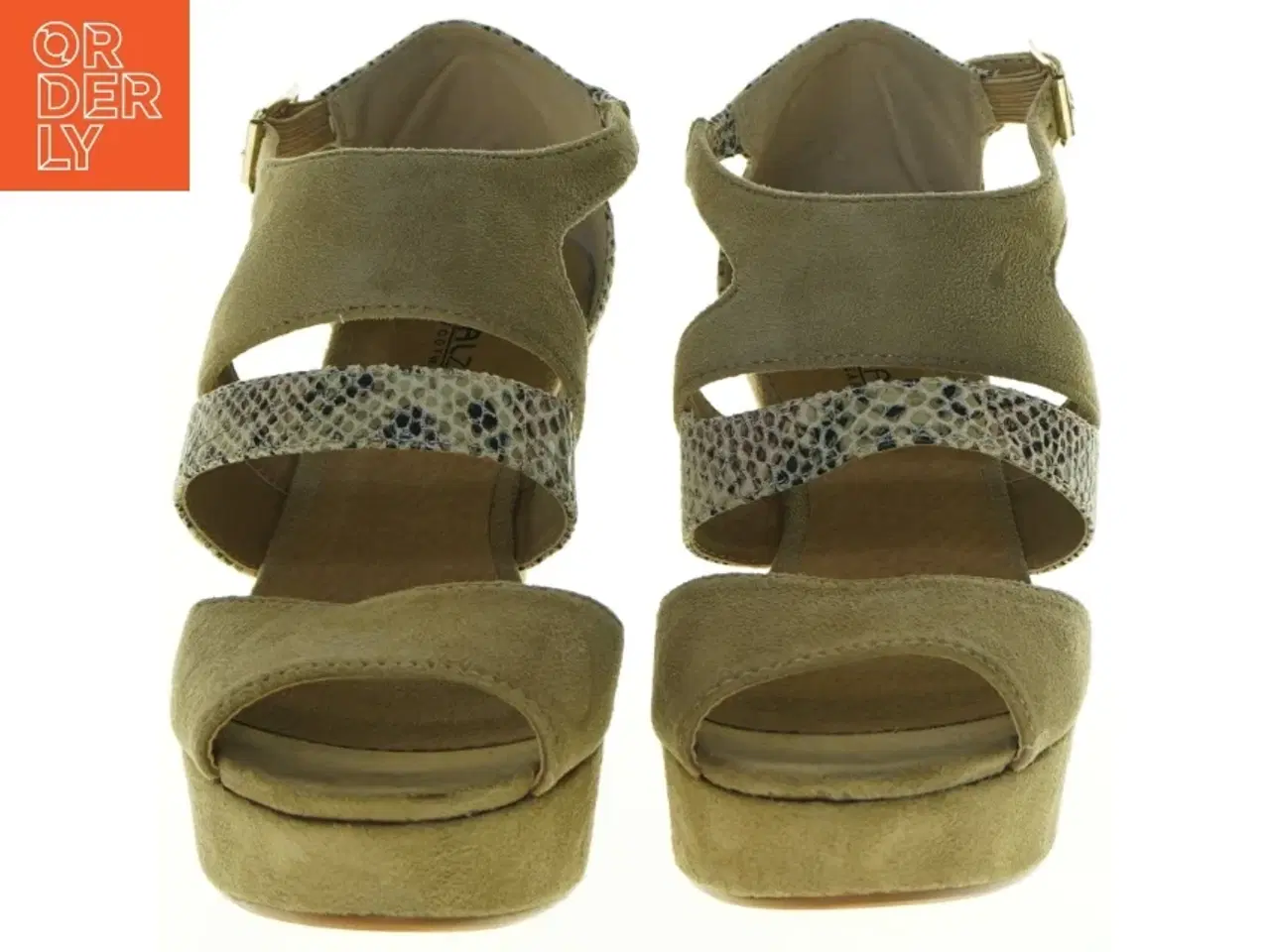 Billede 6 - Ruskindssandaler (fake)  med plateau hæl fra Balzar (str. 40)