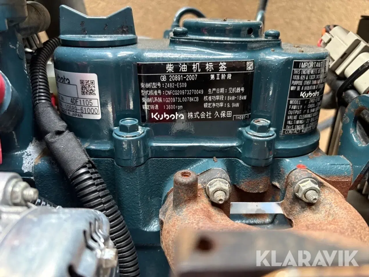 Billede 8 - Hybrid Motor Kubota Z482 med generator