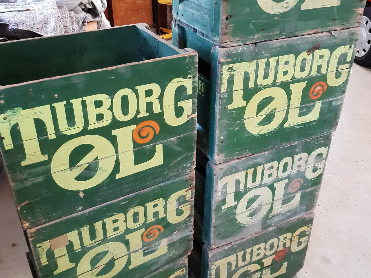 Billede 3 - Tuborg Træ ølkasser.