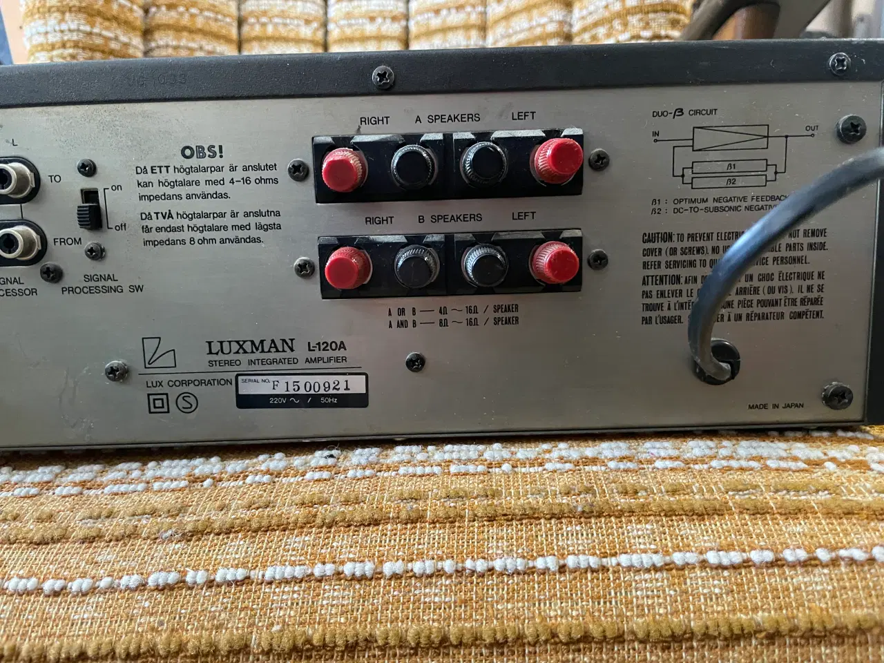 Billede 6 - Legendarisk Luxman L-120A forstærker 