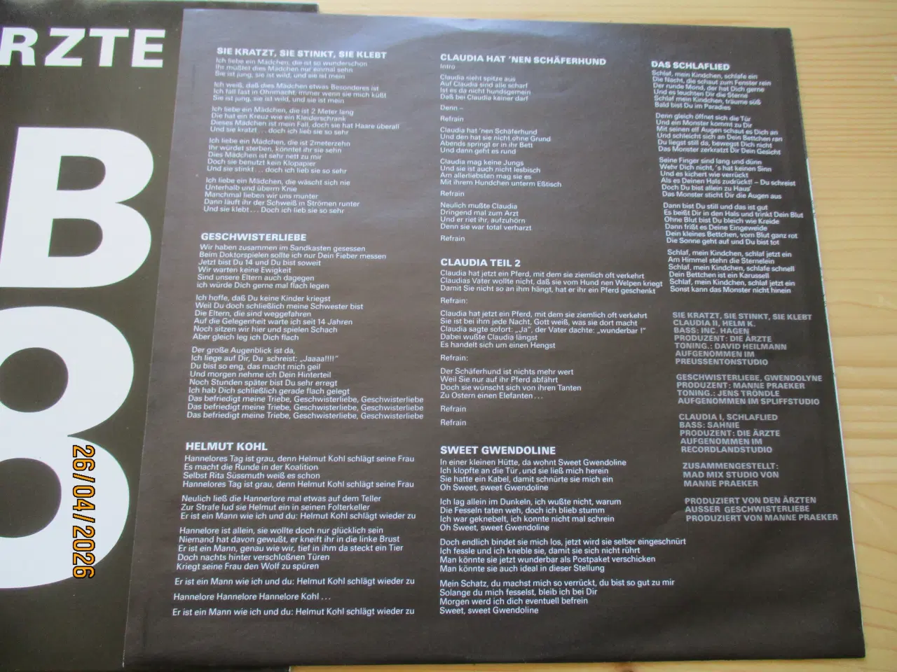 Billede 6 - Die Ärzte - Ab 18 + Punkrock 10" Vinyl + 1987 +