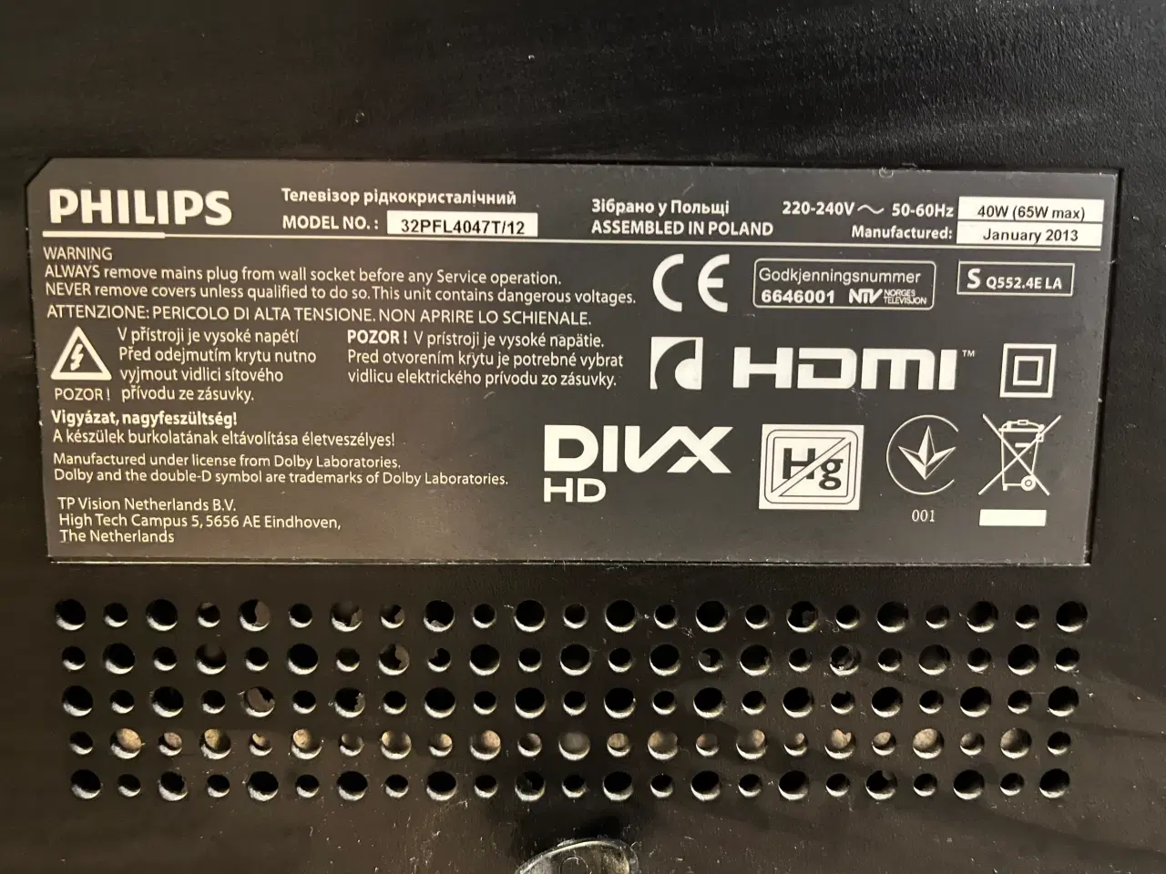 Billede 3 - Elegant, sort Phillips TV