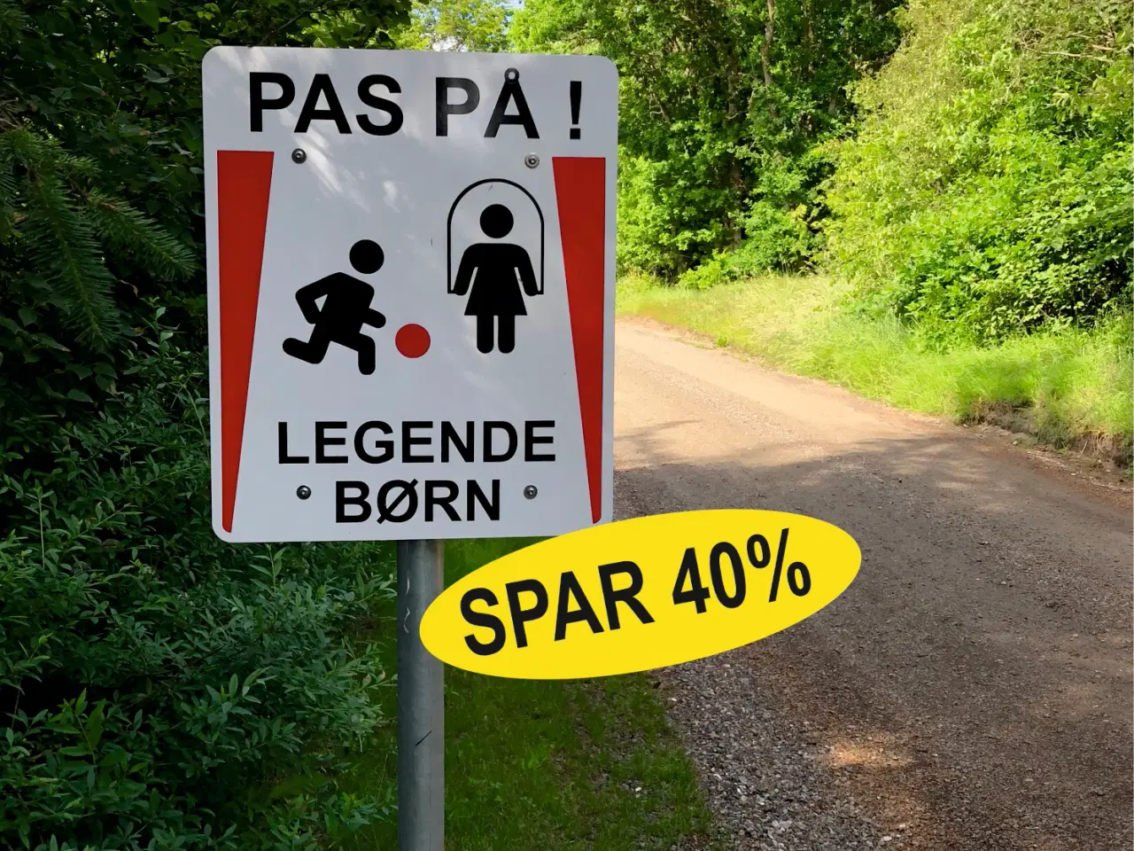 Billede 8 - Skilte Pas På - Legende børn SPAR 40 %  aluminium 