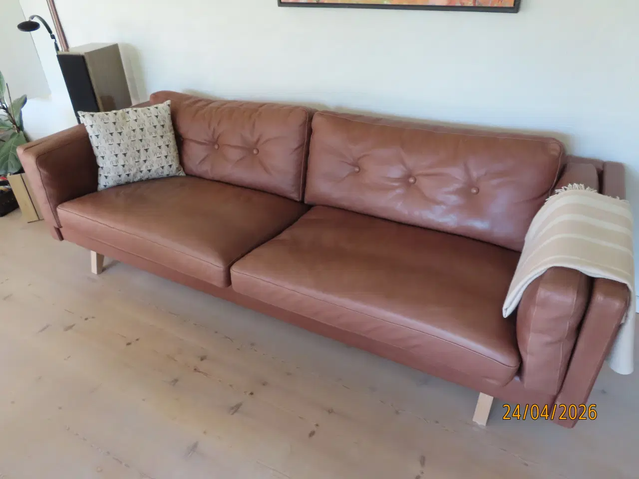 Billede 1 - Lædersofa i flot nubuck