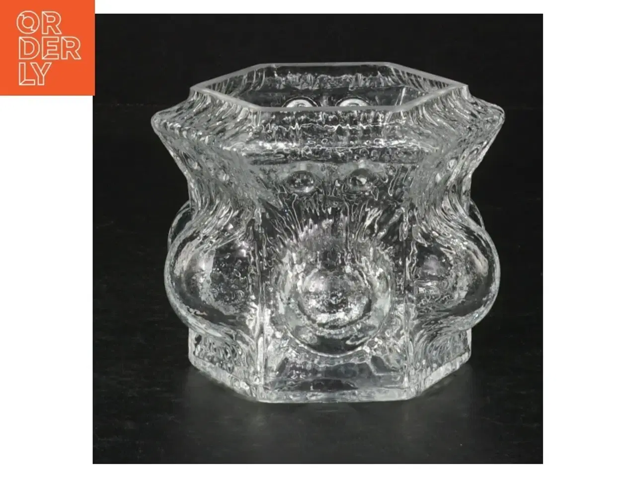 Billede 1 - Glas bæger/vase (str. H. 8 cm. ø. 10,5 cm)