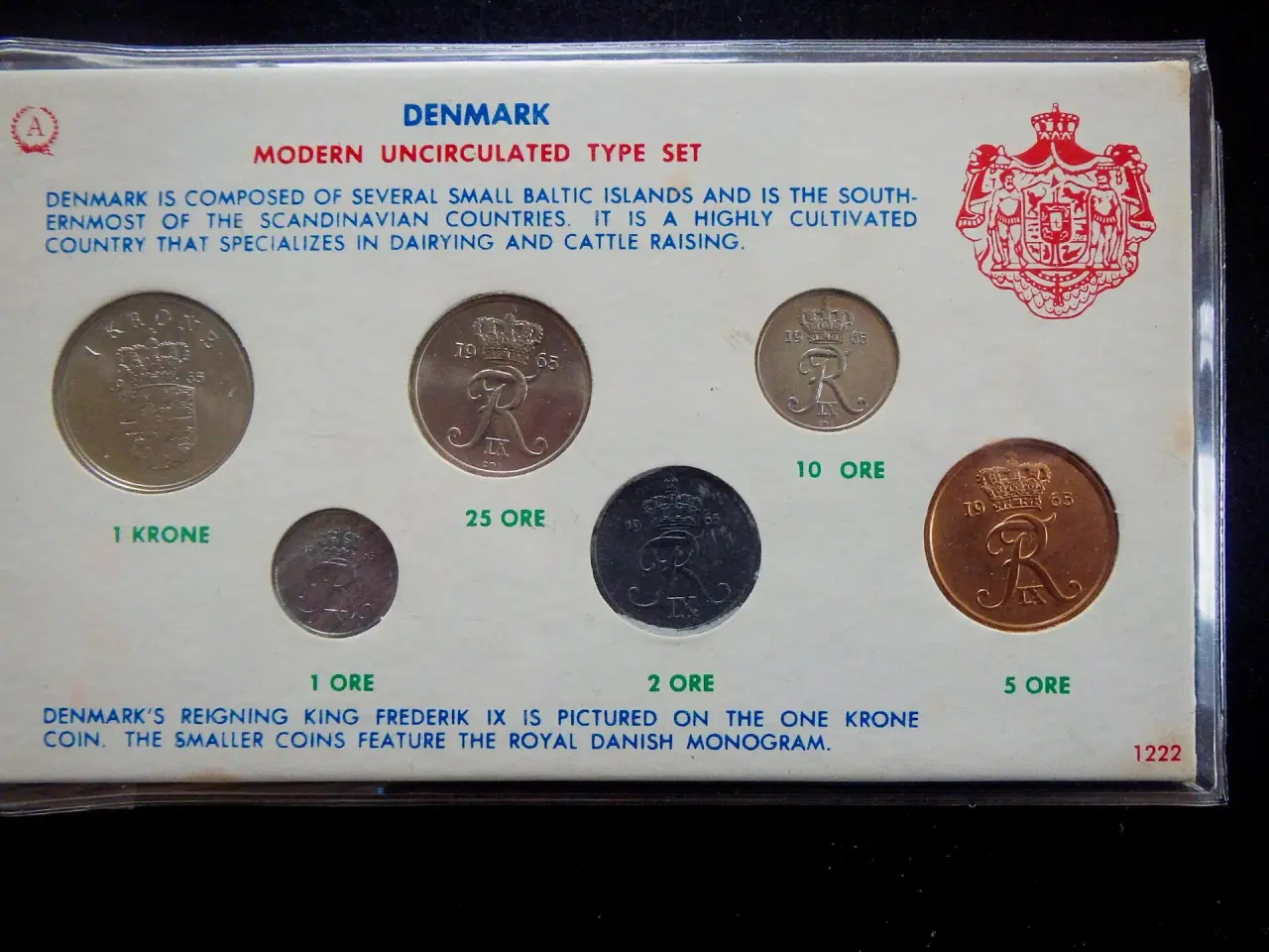 Billede 4 - 1965 Danmark ucirkuleret møntsæt til turister