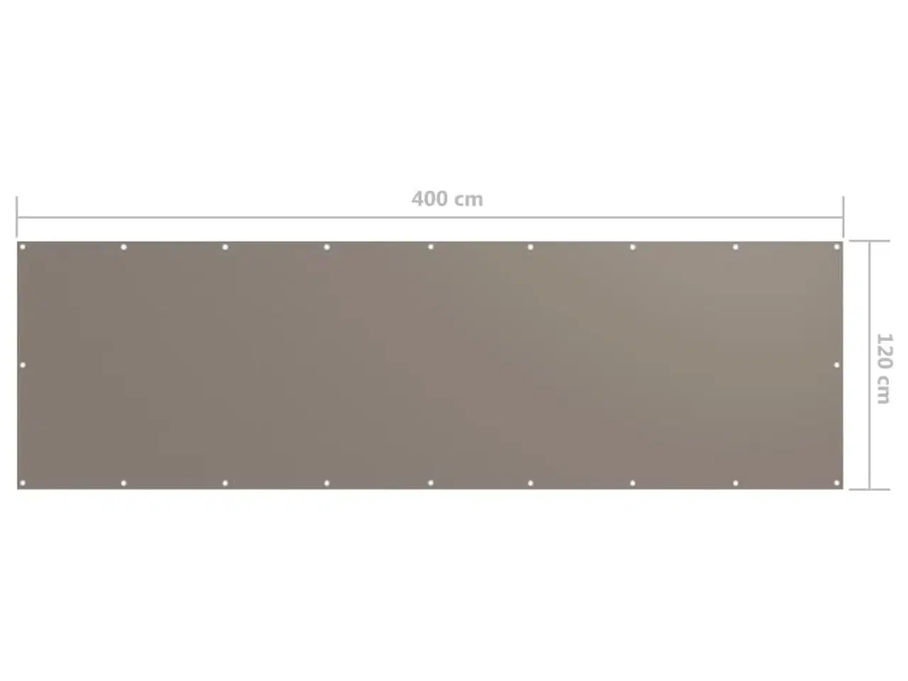 Billede 5 - Altanafskærmning 120x400 cm oxfordstof gråbrun
