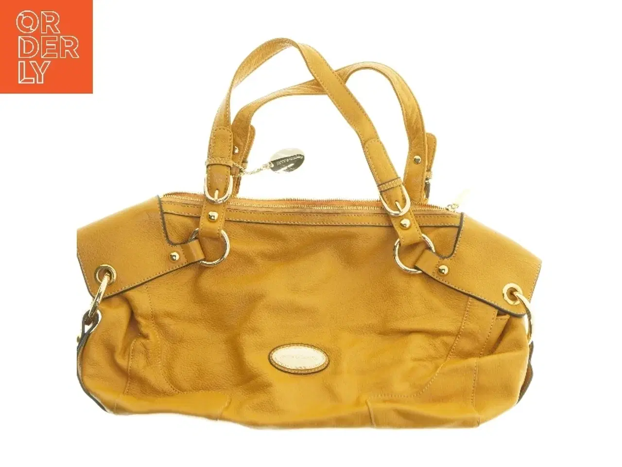 Billede 1 - Gul lædertaske fra Smith & Canova (str. 45x27 cm)