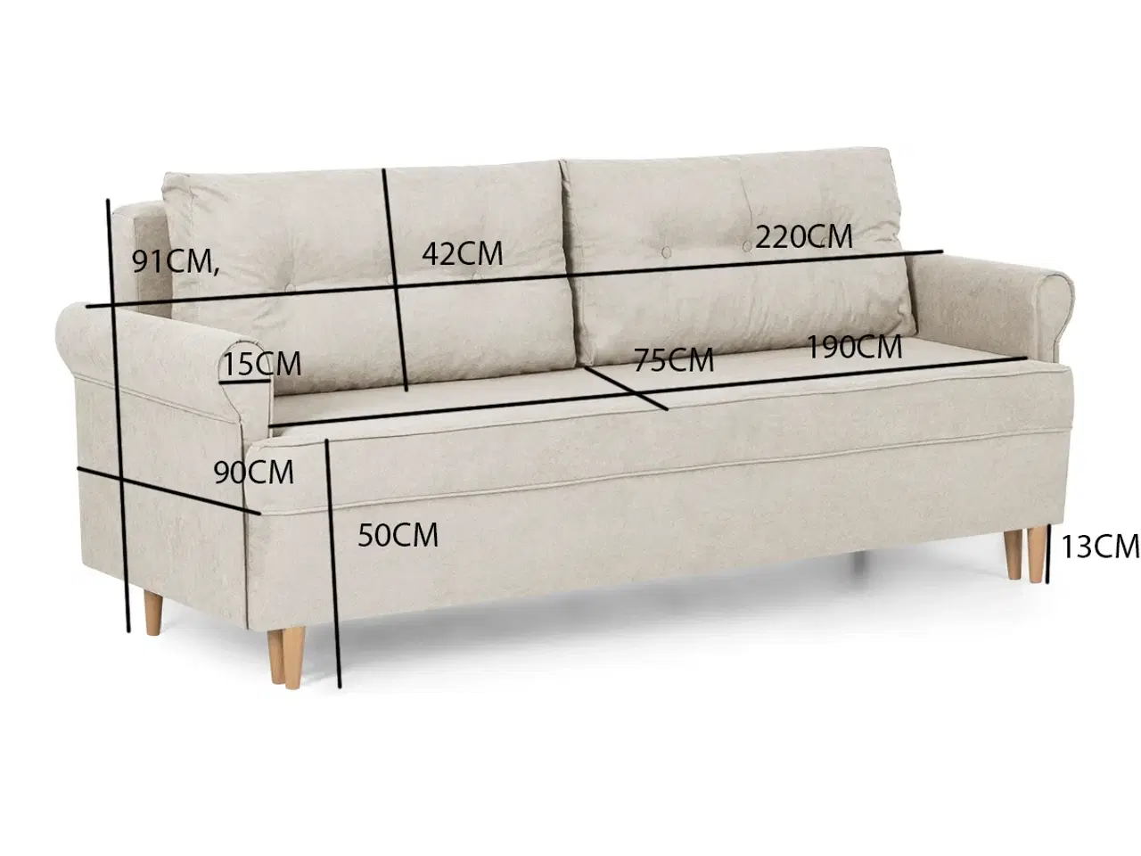 Billede 8 - 3-per. sofa med sovefunktion ELITEN