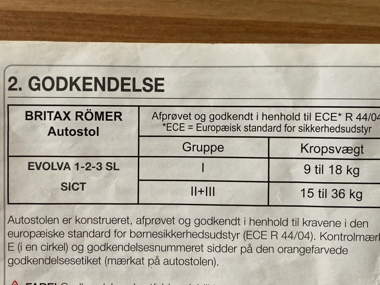Billede 6 - Britax Römer Evolva 1-2-3 SL SICT - GOD stand!