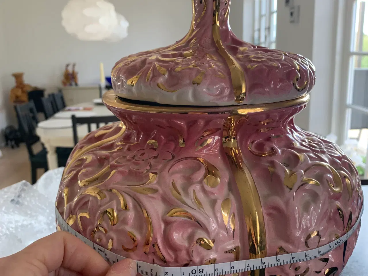 Billede 3 - Vintage lyserød vase/opsats