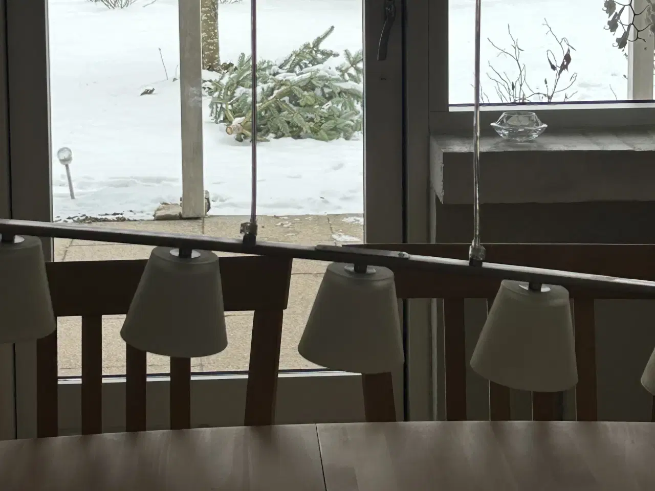 Billede 4 - Lampe med 5 skærme i frostet glas