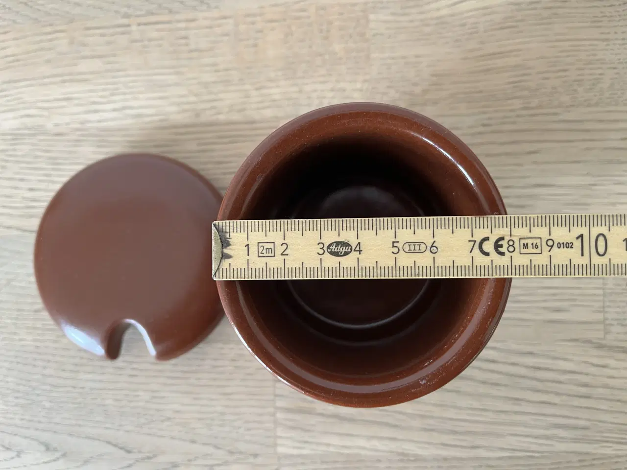 Billede 6 - Brun retro marmeladekrukke med låg