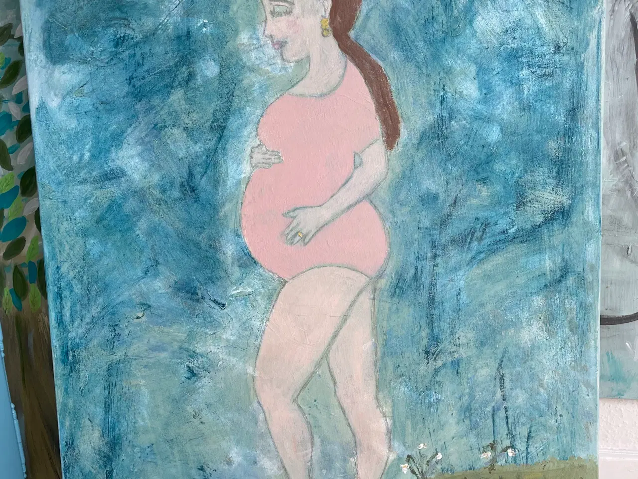 Billede 1 - “Gravid kvinde” acryl