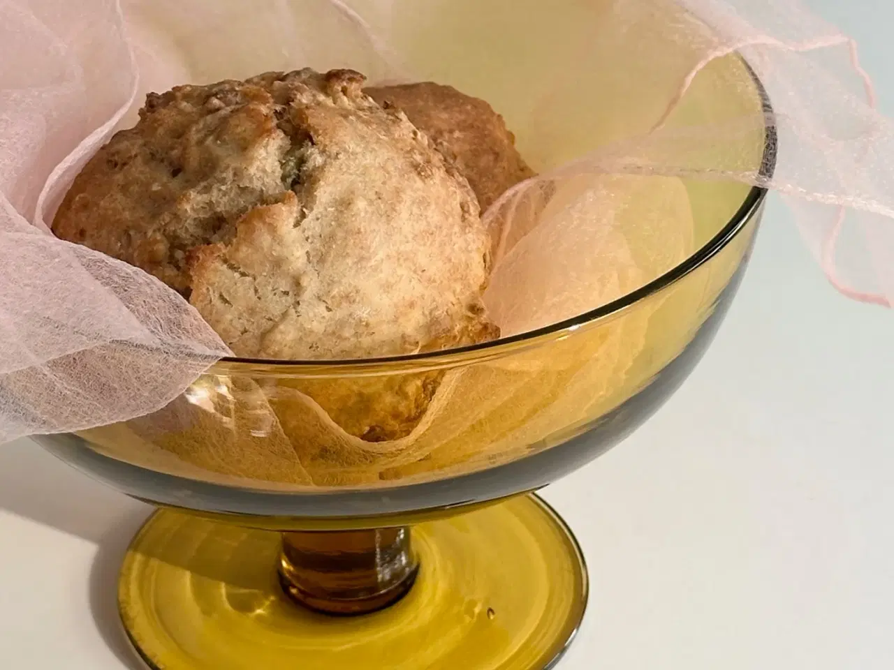 Billede 1 - Opsats, gult glas