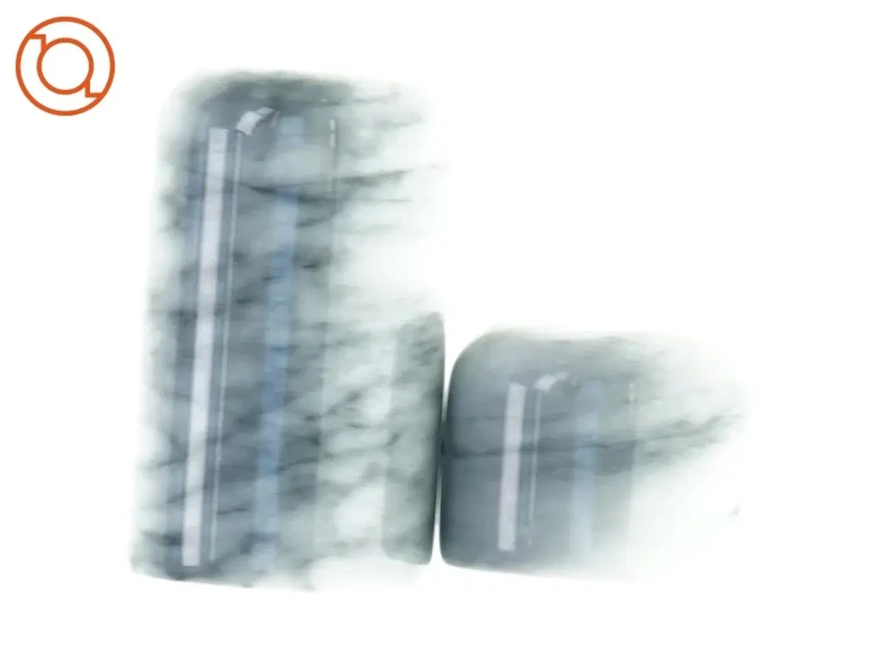 Billede 3 - Lysestager i marmor til fyrfadslys (str. 10 cm og 4 cm)