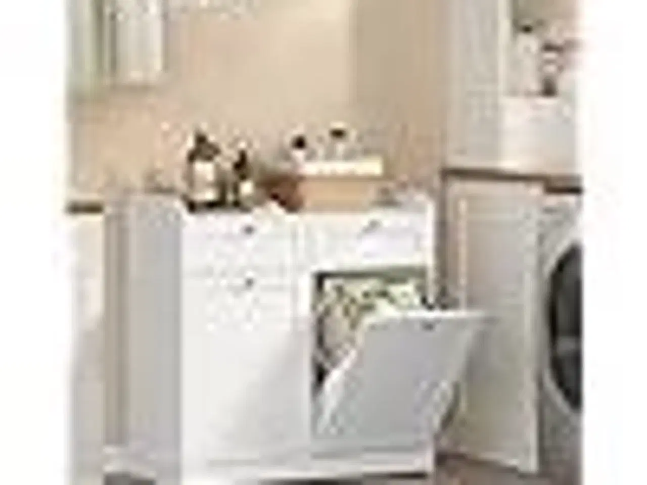 Billede 2 - Badeværelsesskab med vasketøjskurve 2 skuffer, 2 udtrækskurve, 40 × 78,9 × 80,2 cm, Cloud White