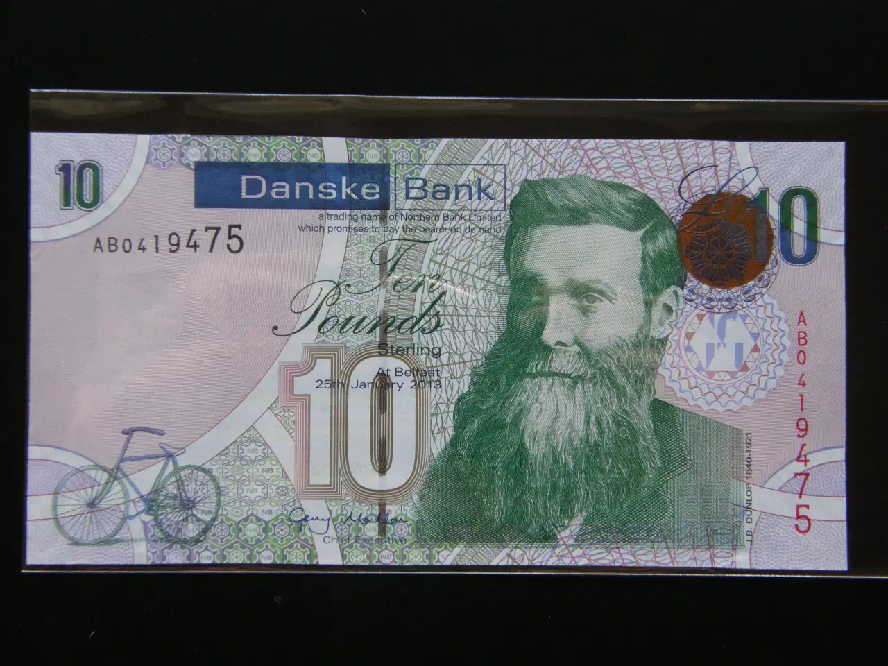 Billede 1 - Nordirland  10 Pounds  2013  P212  Unc.