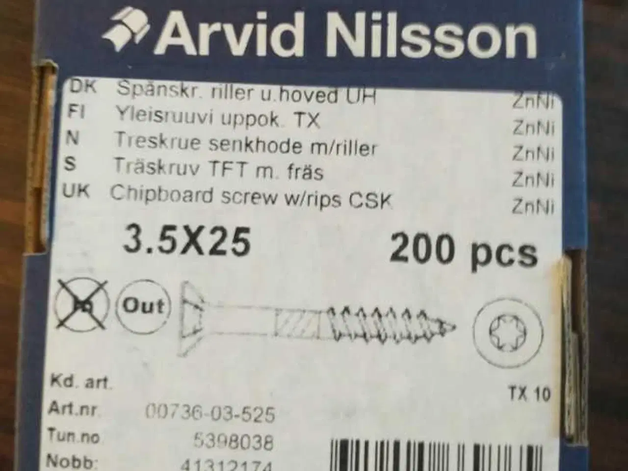 Billede 1 - Spånskruer 3,5x25