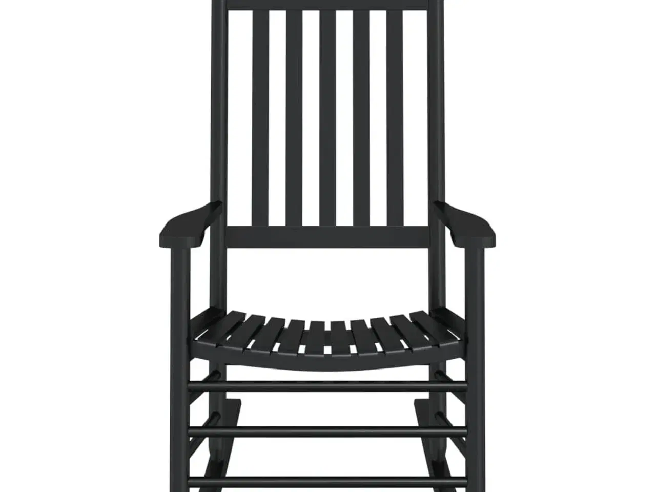 Billede 4 - Gyngestol med buet sæde massivt poppeltræ sort