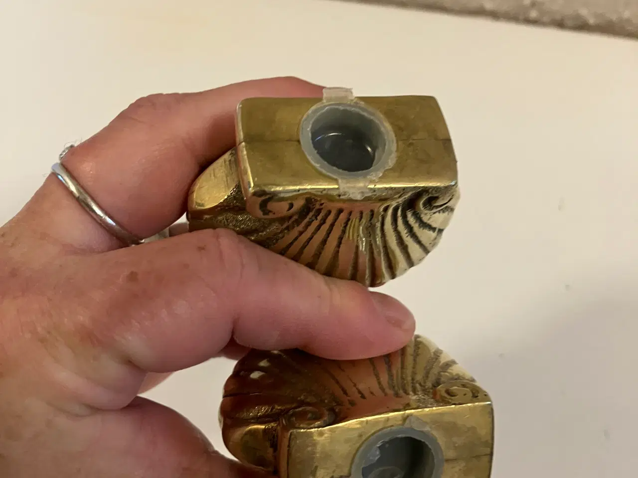 Billede 3 - Vintage salt og peber i messing