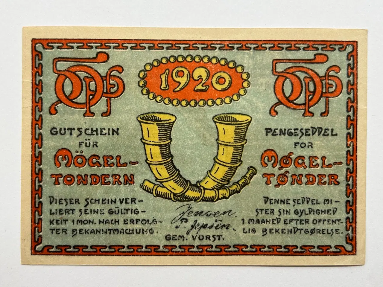 Billede 1 - 5 Pfennig Møgeltønder 1920