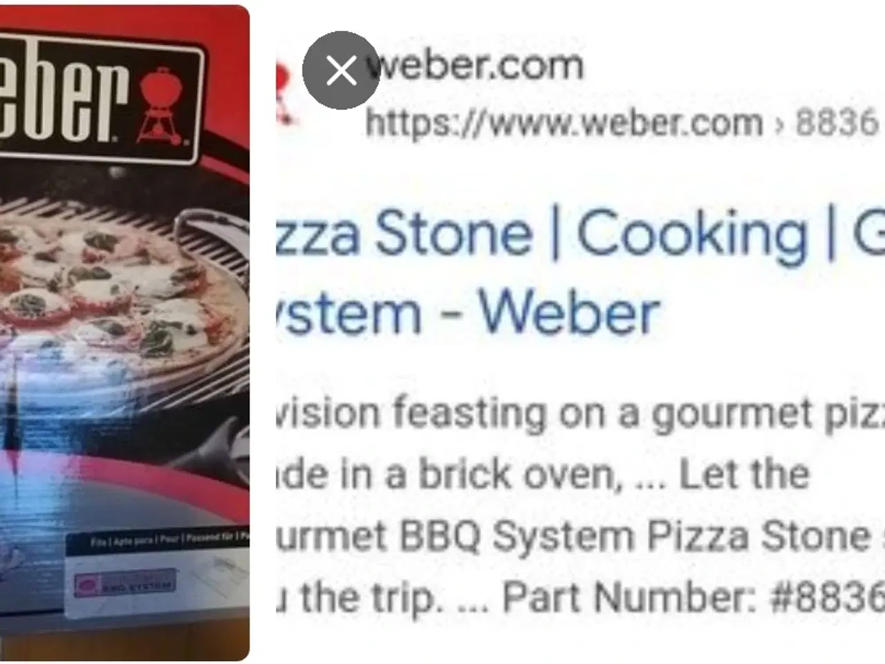 Billede 1 - Weber Pizzasten 