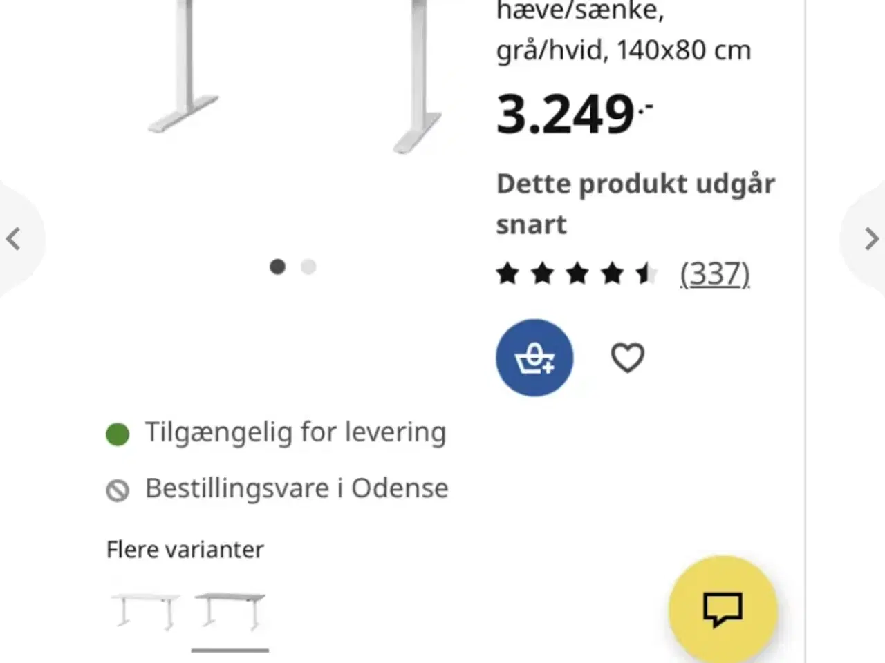 Billede 7 - Gamer stol hæve,sænke bord 