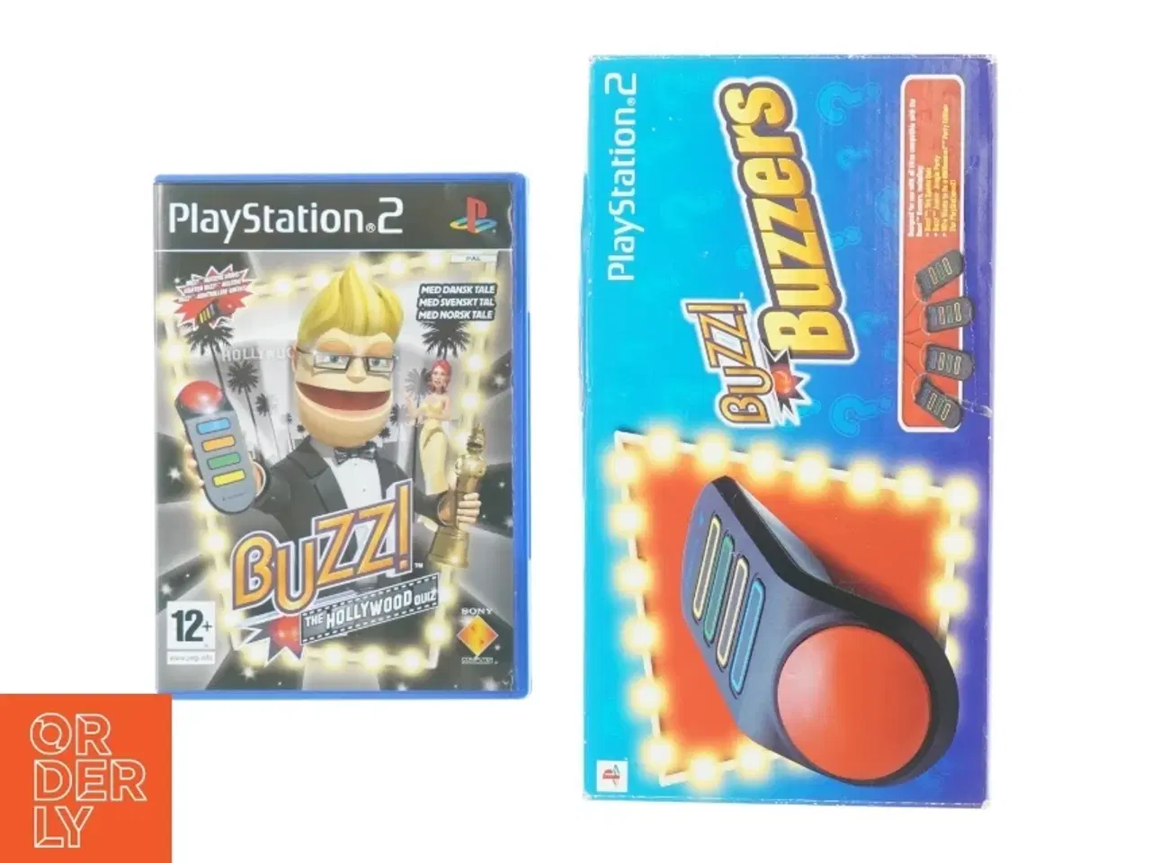 Billede 1 - Buzz!: The Hollywood Quiz til PlayStation 2 med buzzer-controllere fra Playstation