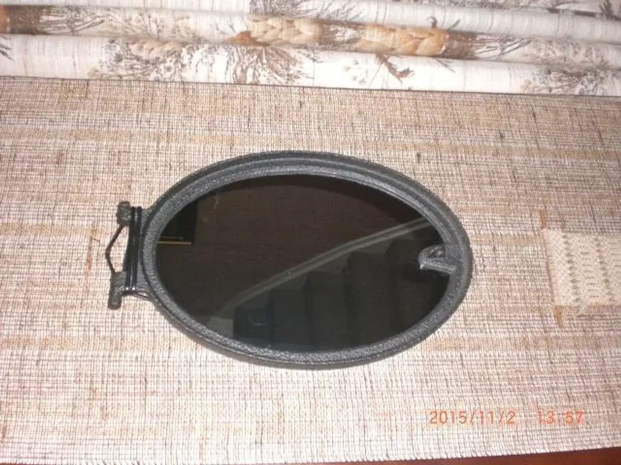 Billede 1 - Ko øje spejl af smedejern