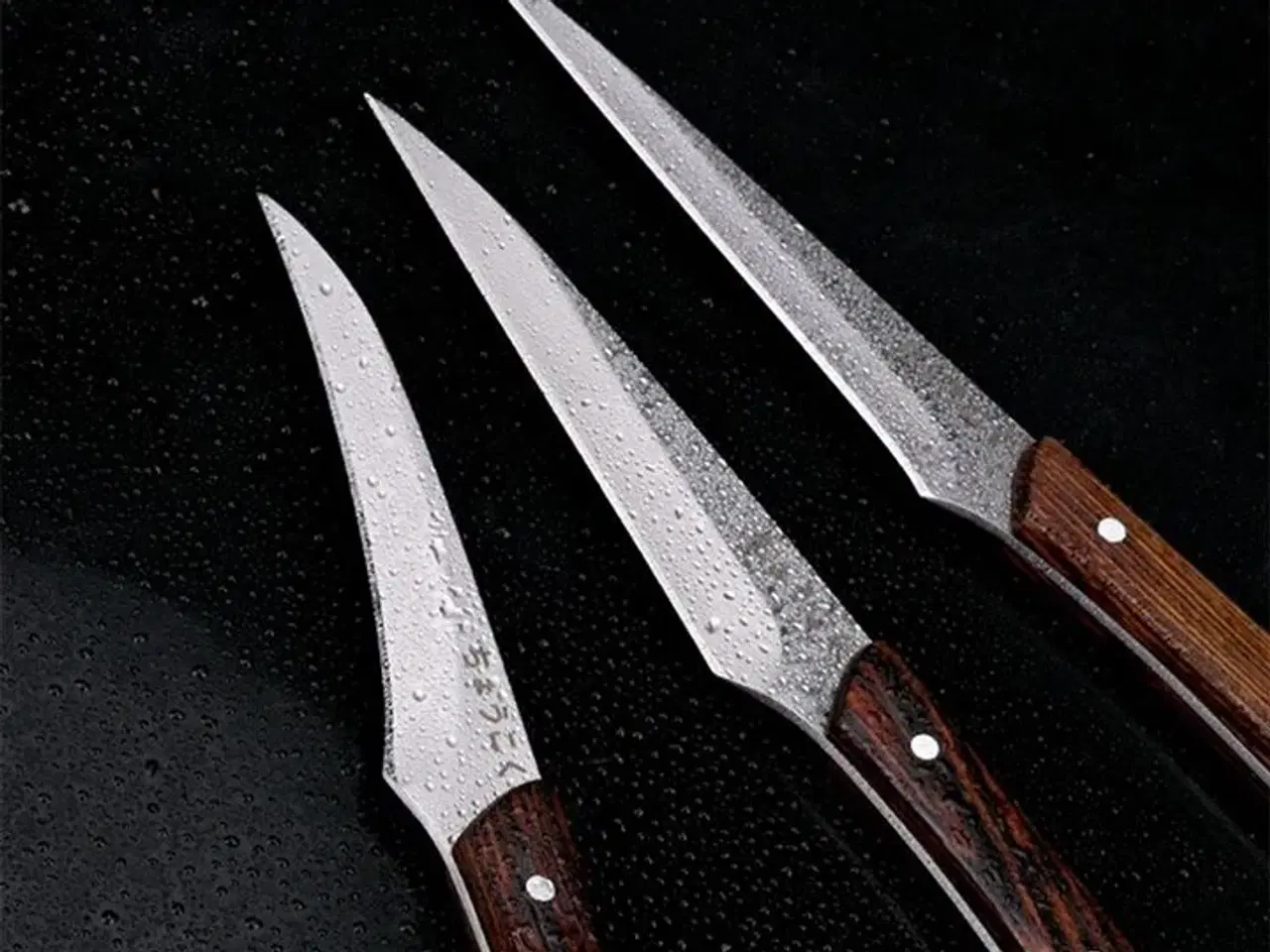 Billede 3 - Frugt- og grøntsagsudskæringssæt – 3 knive – 3Cr13 rustfrit stål