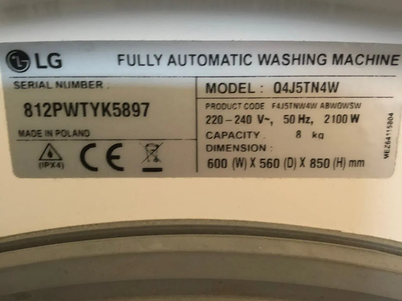 Billede 2 -  Vaskemaskine