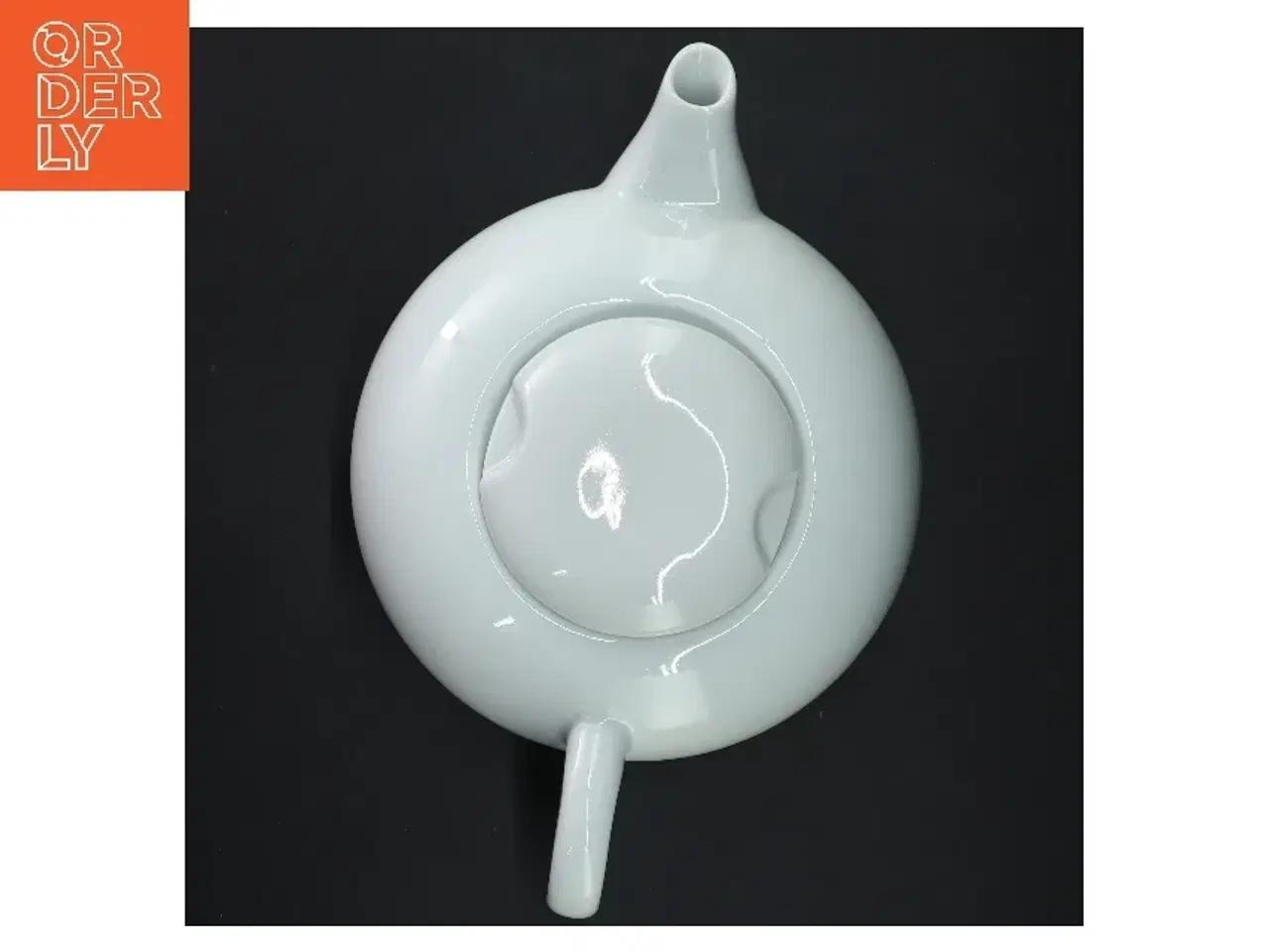 Billede 3 - Hvid keramisk tekande (str. 26x17x9 cm)