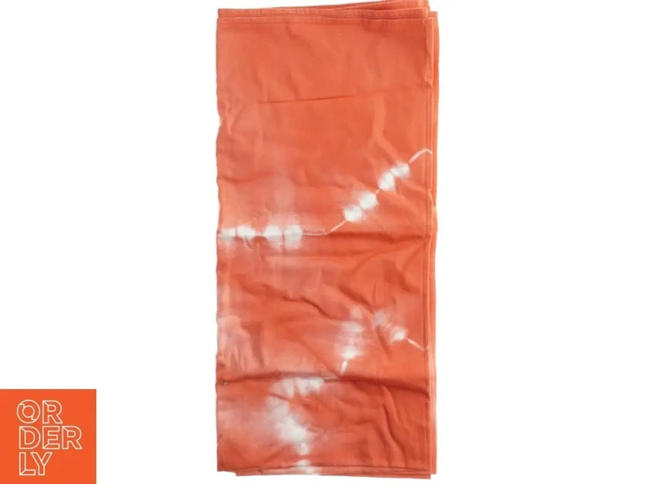 Billede 1 - Orange batik mønstret dug (str. 120 x 134 cm)