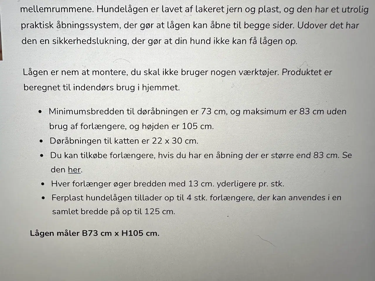 Billede 4 - Hundegitter ferplast og forlænger