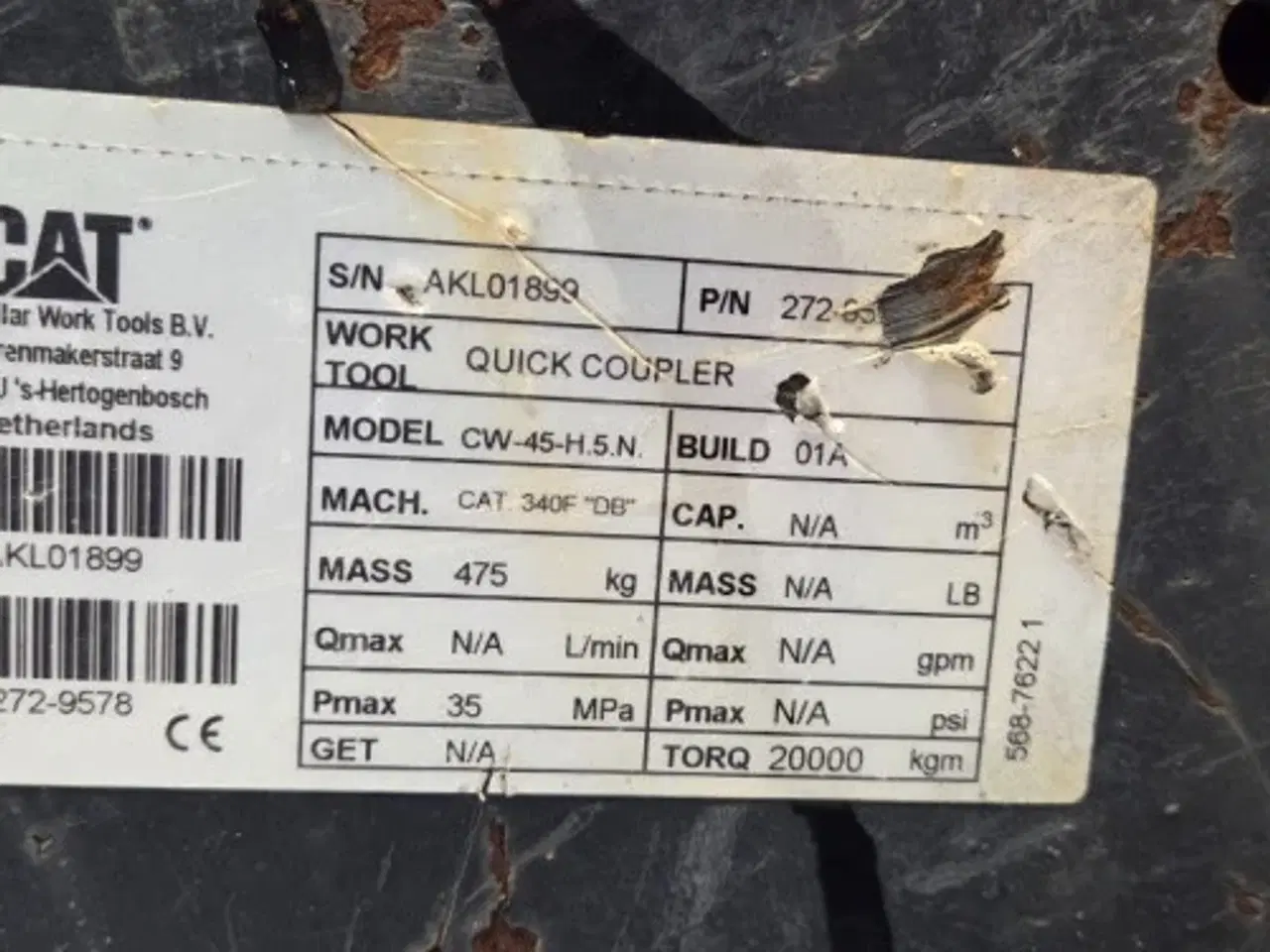 Billede 5 - Cat 340F Kigleskifte CW45-H.5.N