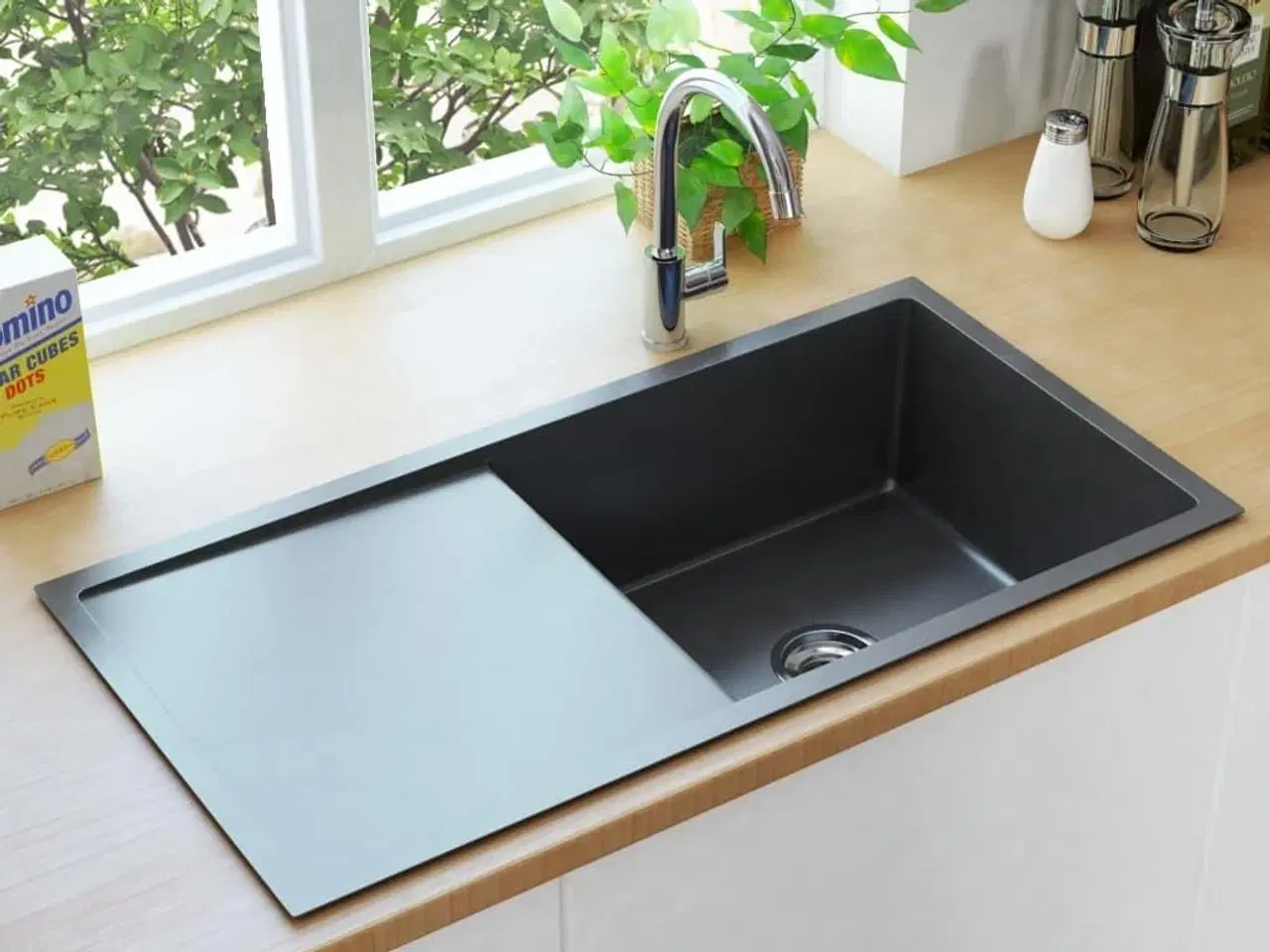 Billede 3 - Håndlavet køkkenvask rustfrit stål sort