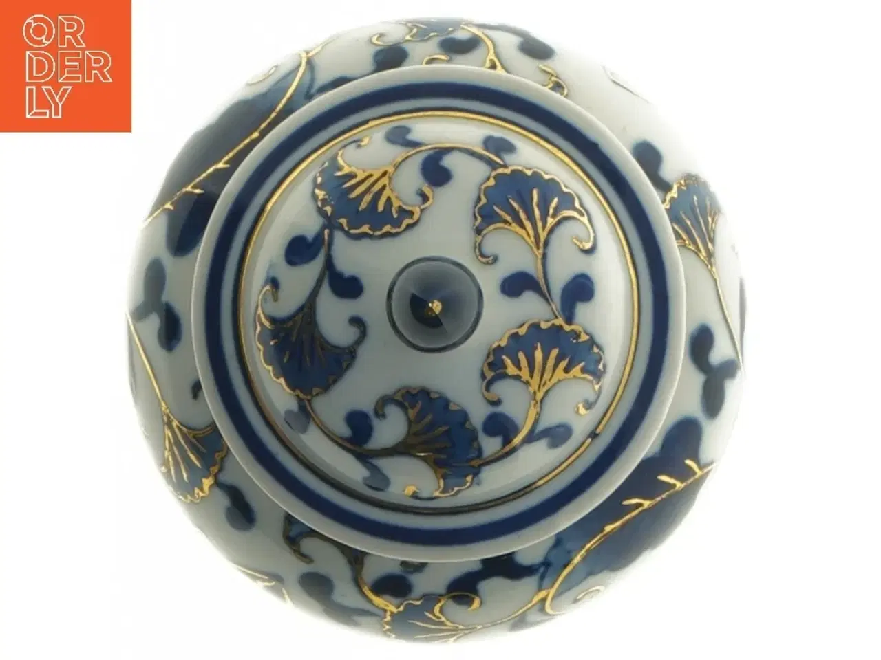 Billede 3 - Dekoreret krukke med låg (str. Ø 9,5x15 cm)