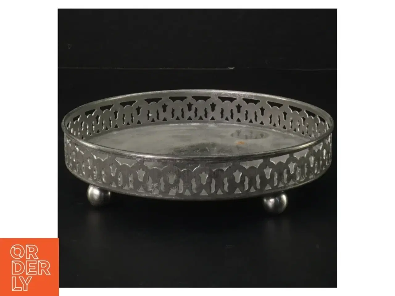 Billede 1 - Dekorativ bakke i metal fra Mordern Living (str. Ø. 17,5 cm)