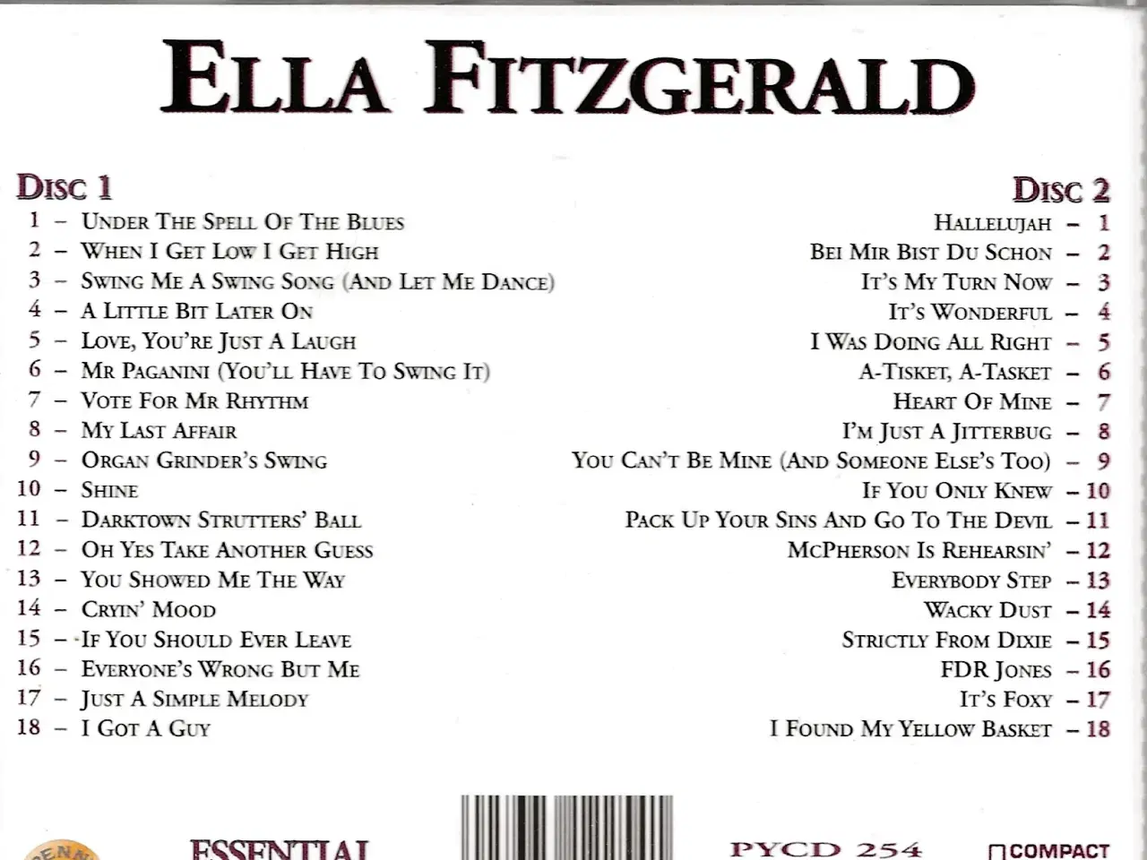 Billede 2 - Ella Fitzgerald. To CD'er.