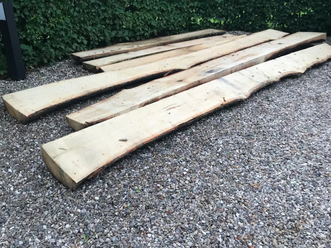 Billede 2 - Egeplanker med bark på bagsiden - 