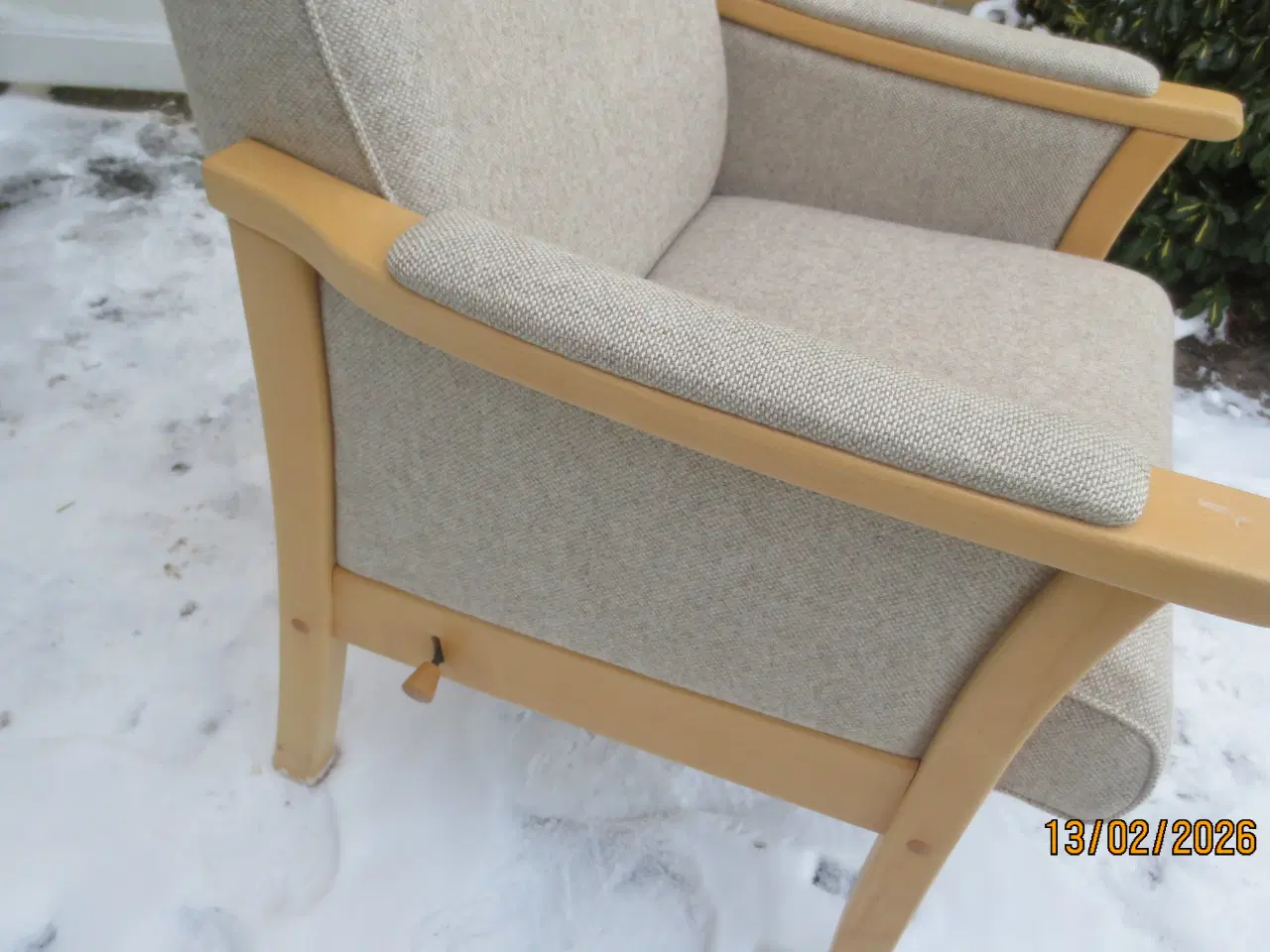 Billede 4 - 1 stk Farstrup Otium lænestol med Grå stof